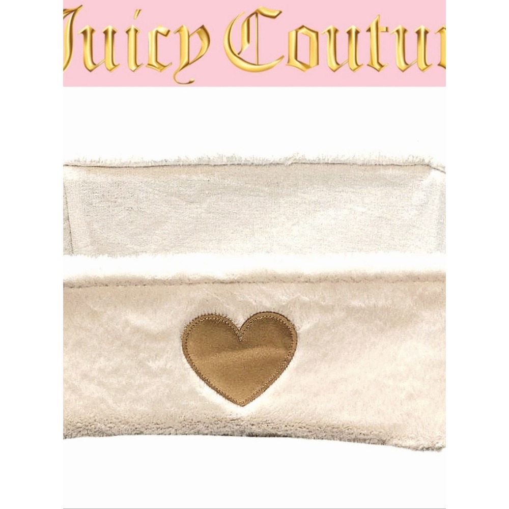 Juicy Couture Home Gold Heart Velour Decorative Storage Basket